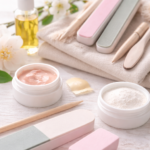 kit manucure japonaise avec pâte nourrissante et poudre de polissage