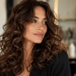 Permanente femme avec boucles souples et naturelles