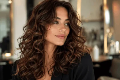 Permanente femme avec boucles souples et naturelles