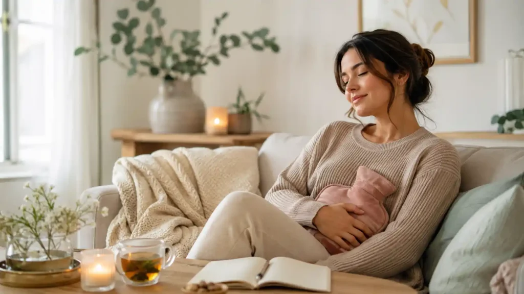 Routine douce pour soulager le syndrome prémenstruel au quotidien